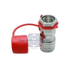 7246790 brw female flat face hydraulic coupler for bobcat image